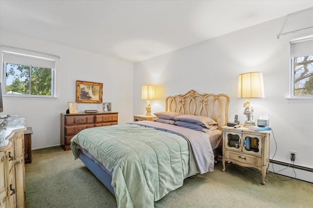 2 Yorktown Rd, Dix Hills, NY 11746 - carpeted bedroom featuring baseboards and a baseboard radiator