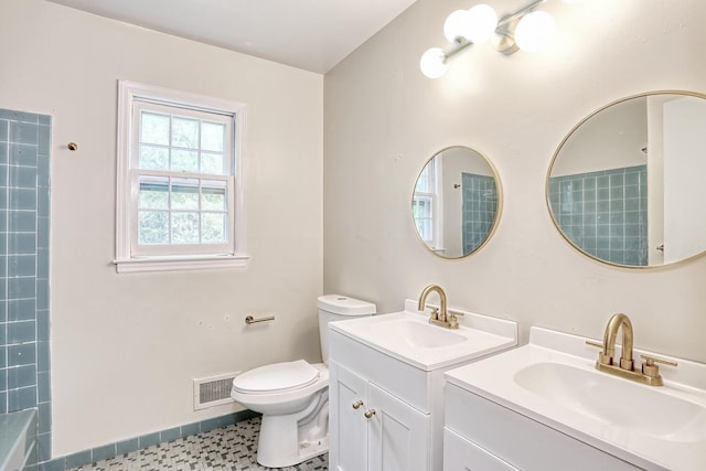 7 Macintosh Ln, Monsey, NY 10952 - full bath with a sink, two vanities, toilet, and visible vents