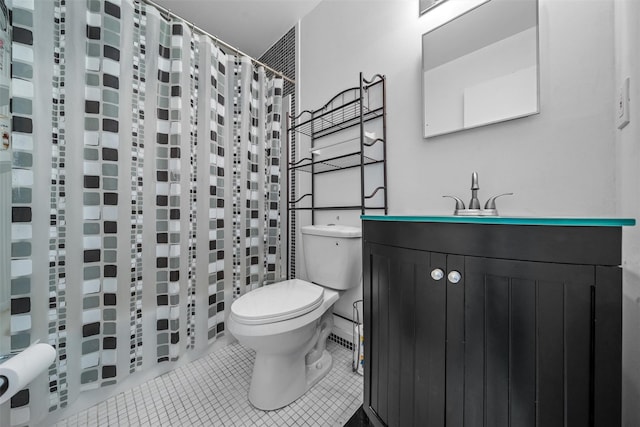 2816 Whispering Hls, Chester, NY 10918 - full bathroom with toilet, curtained shower, tile patterned flooring, and vanity
