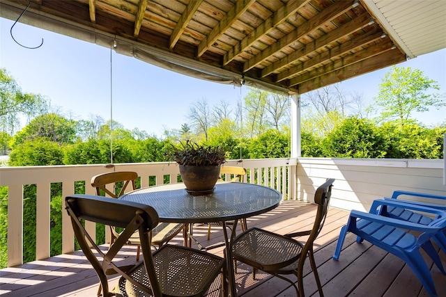 412 Crystal Hill Ln, Poughkeepsie, NY 12603 - wooden deck featuring outdoor dining area