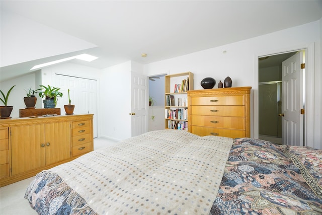 412 Crystal Hill Ln, Poughkeepsie, NY 12603 - bedroom featuring vaulted ceiling, light carpet, and a closet