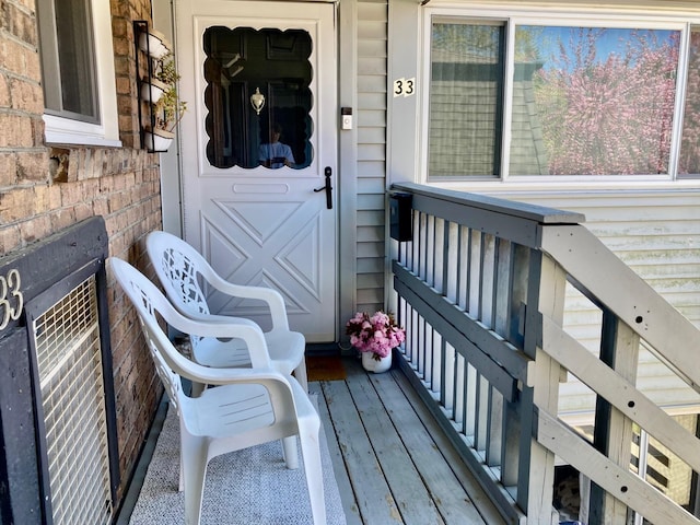 property entrance with a porch