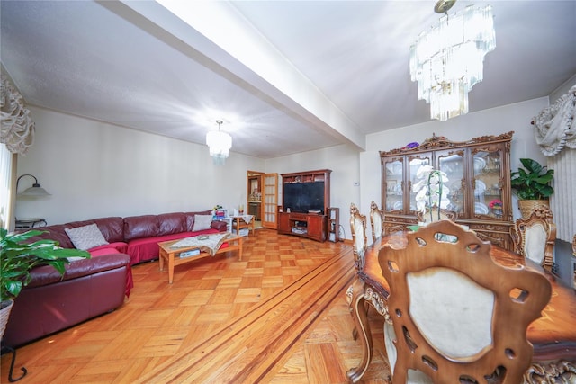 1464 W 5th St, Brooklyn, NY 11204 - living area featuring a chandelier