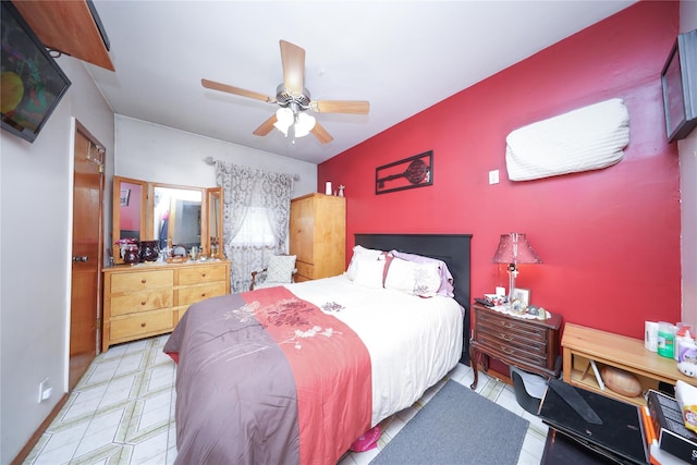 1464 W 5th St, Brooklyn, NY 11204 - bedroom featuring tile patterned floors and a ceiling fan