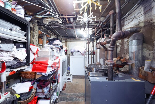 1464 W 5th St, Brooklyn, NY 11204 - utilities featuring independent washer and dryer and a heating unit