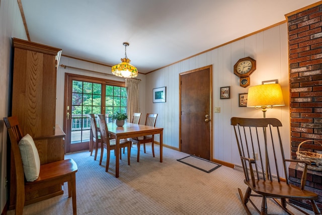 11 Mcintosh Dr, Poughkeepsie, NY 12603 - dining space featuring crown molding and light colored carpet