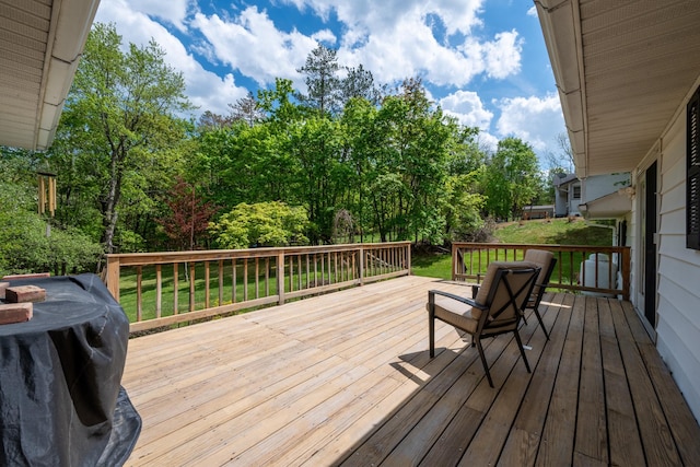 11 Mcintosh Dr, Poughkeepsie, NY 12603 - wooden terrace featuring area for grilling