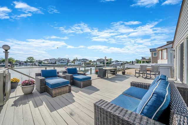 3452 Ocean Ave, Oceanside, NY 11572 - deck featuring a water view