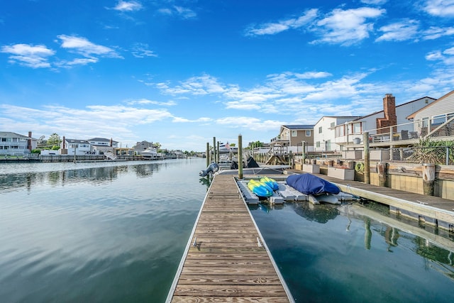 3452 Ocean Ave, Oceanside, NY 11572 - dock with a residential view and a water view
