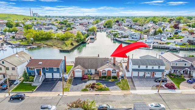 3452 Ocean Ave, Oceanside, NY 11572 - aerial perspective of suburban area featuring a large body of water