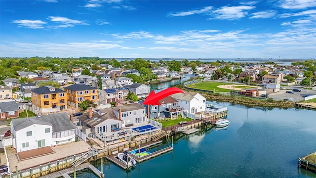 3452 Ocean Ave, Oceanside, NY 11572 - aerial perspective of suburban area with a large body of water