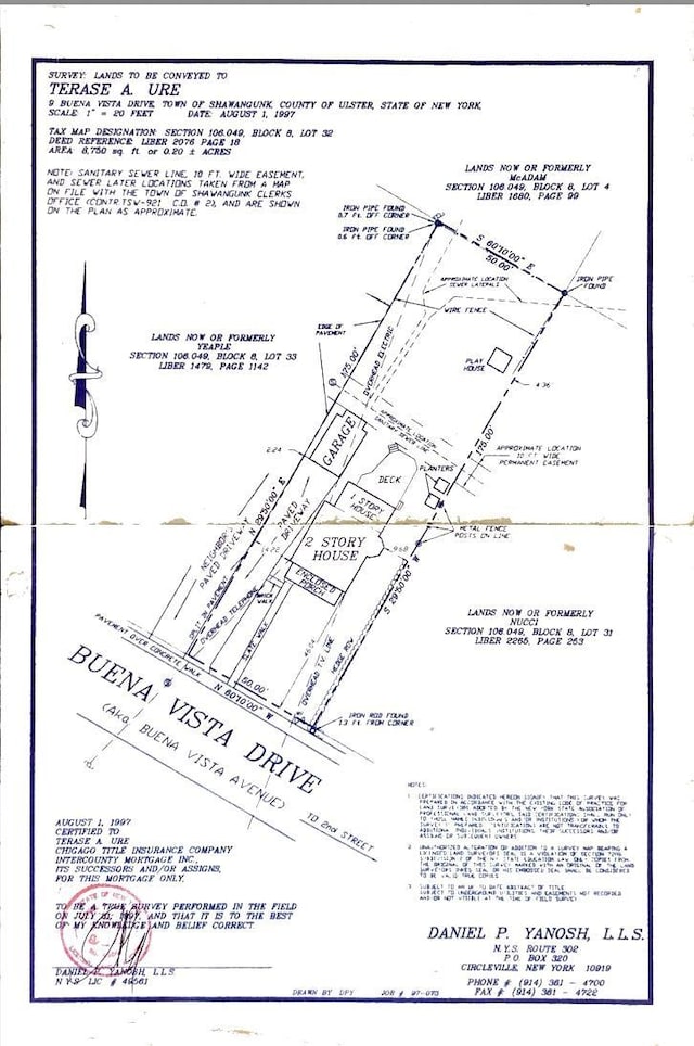 9 Buena Vista Ave, Wallkill, NY 12589 - survey map / technical document