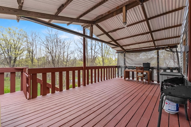 view of wooden deck