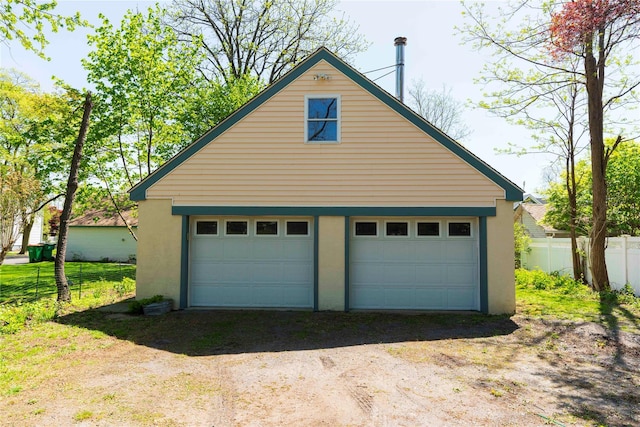 44 Jackson St, Fishkill, NY 12524 - detached garage with fence