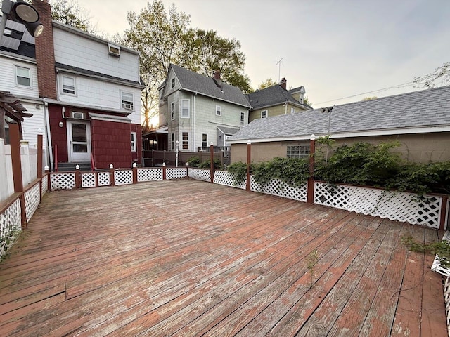 deck with fence
