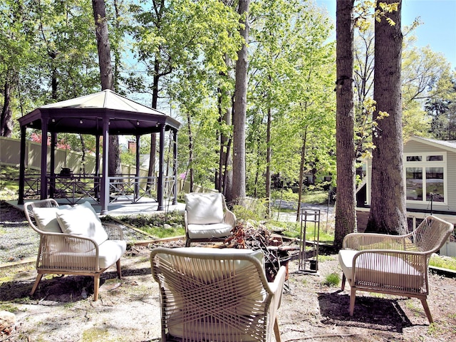 256 Macy Rd, Briarcliff Manor, NY 10510 - view of patio / terrace featuring a gazebo