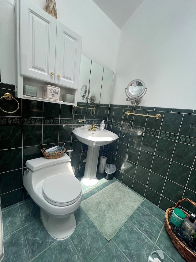 79 Constellation Rd, Levittown, NY 11756 - half bath featuring tile walls and tile patterned flooring
