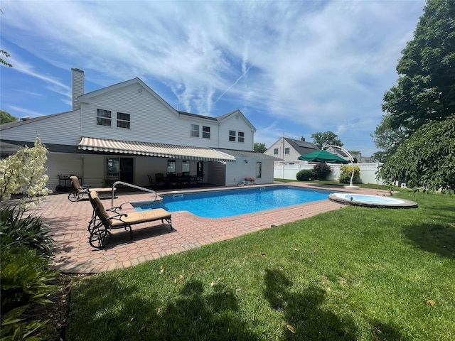 79 Constellation Rd, Levittown, NY 11756 - view of pool featuring a patio and an in-ground hot tub