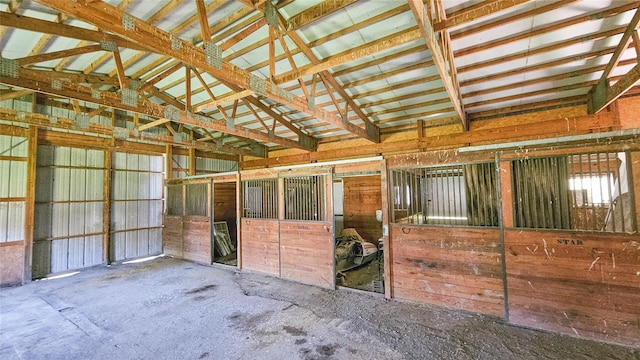 view of horse barn