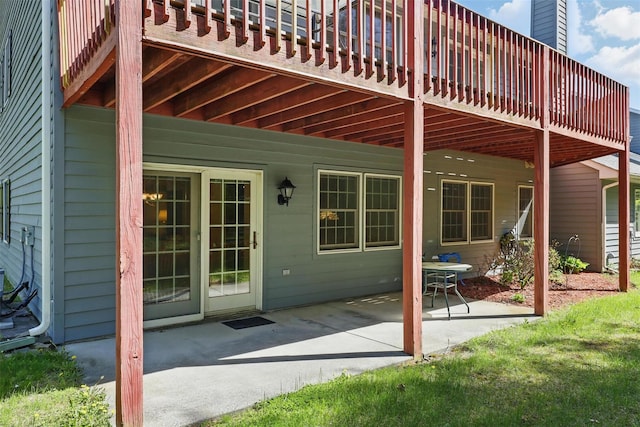 21 Lamplight St, Beacon, NY 12508 - rear view of property with a patio and a deck