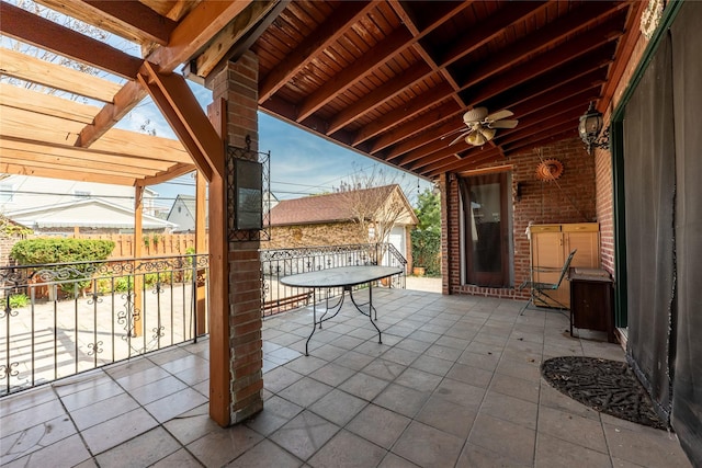 view of patio / terrace with a pergola