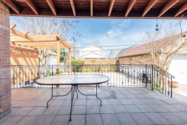 view of patio / terrace featuring a balcony