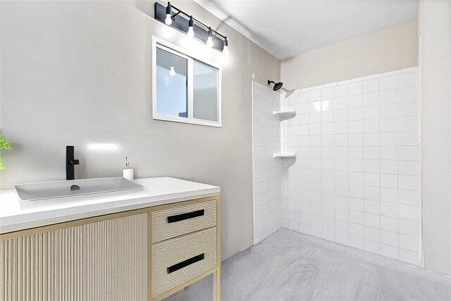 2307 Hawthorne Dr, Yorktown Heights, NY 10598 - bathroom with vanity and tiled shower