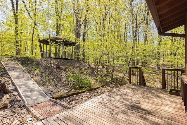view of wooden deck
