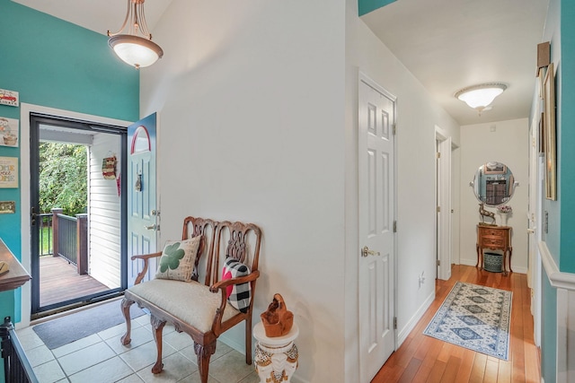 138 Barton Ave, Patchogue, NY 11772 - sitting room featuring wood-type flooring and baseboards