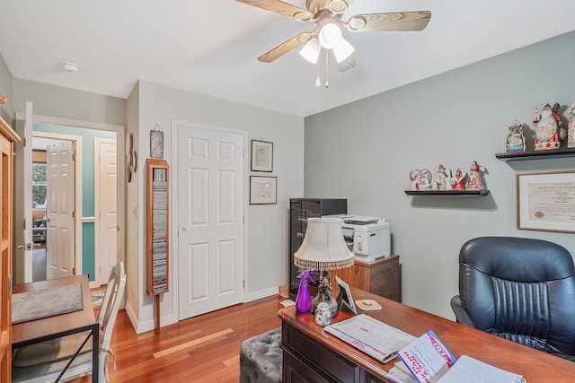 138 Barton Ave, Patchogue, NY 11772 - office featuring wood finished floors and a ceiling fan