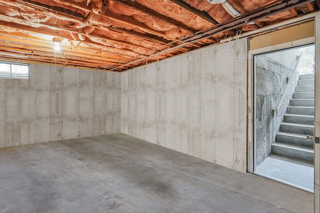 138 Barton Ave, Patchogue, NY 11772 - below grade area featuring stairway