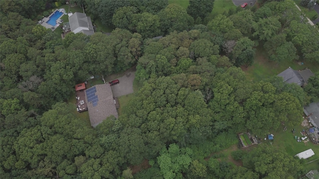 138 Barton Ave, Patchogue, NY 11772 - aerial view of property and surrounding area featuring a forest