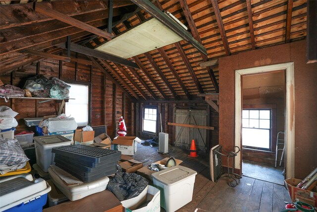 view of attic