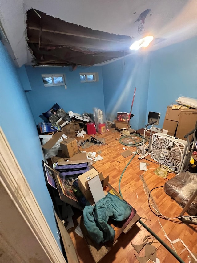 misc room with wood finished floors