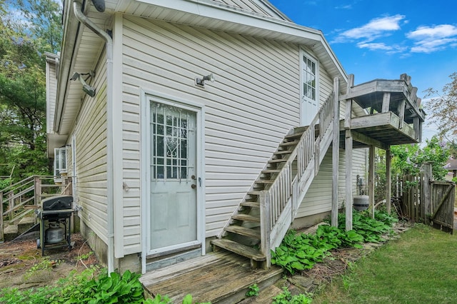 25 Adrienne Ln, Hauppauge, NY 11788 - back of property featuring fence and stairs