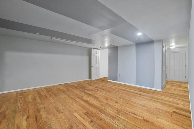 25 Adrienne Ln, Hauppauge, NY 11788 - finished below grade area with baseboards, light wood finished floors, and recessed lighting