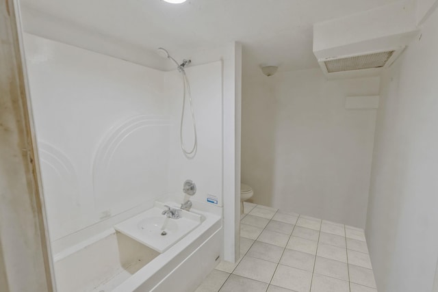 25 Adrienne Ln, Hauppauge, NY 11788 - full bath with tile patterned floors, toilet, and  shower combination