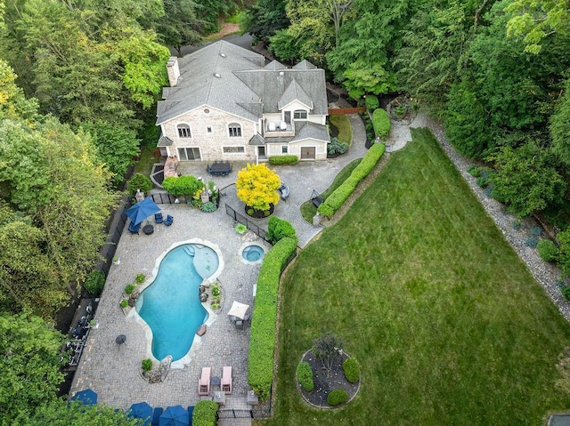 birds eye view of property