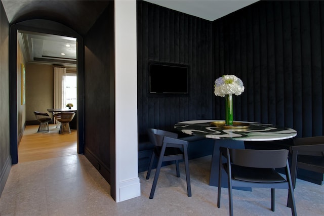 dining room with baseboards