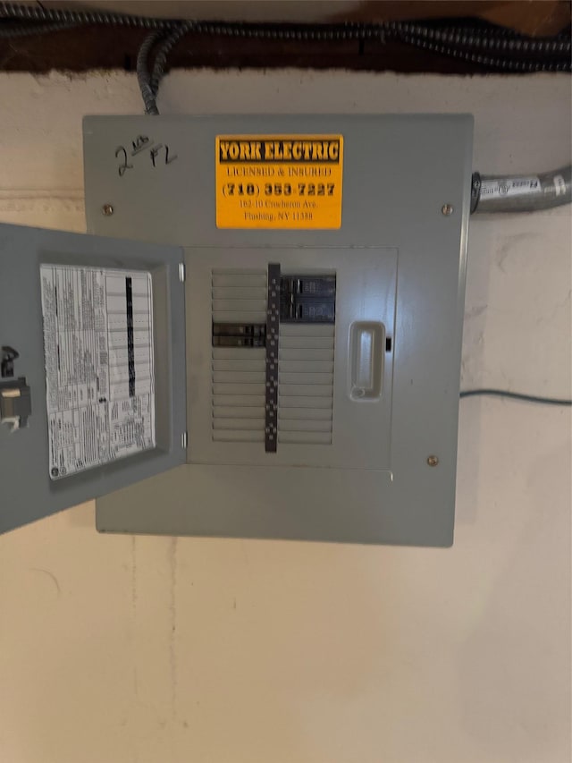 utility room with electric panel