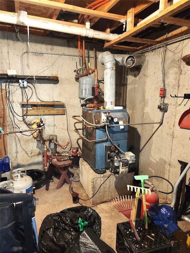 utilities featuring a heating unit