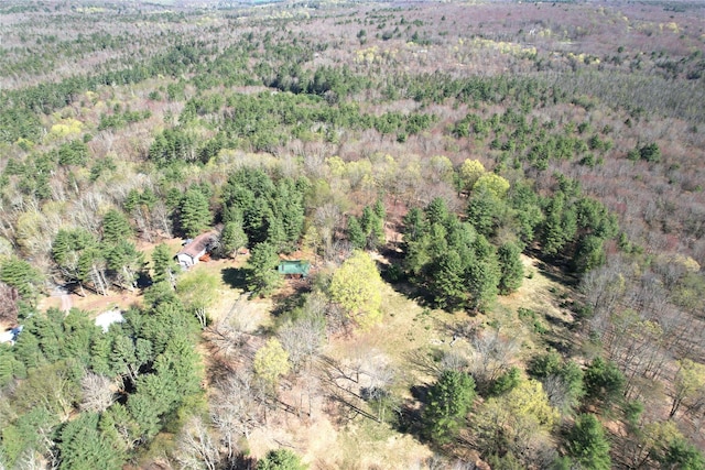 aerial view with a forest view