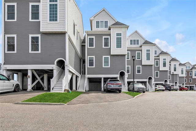 exterior space featuring a residential view and stairway