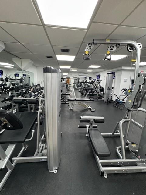 1 David Ln Unit 5E, Yonkers, NY 10701 - workout area with a drop ceiling