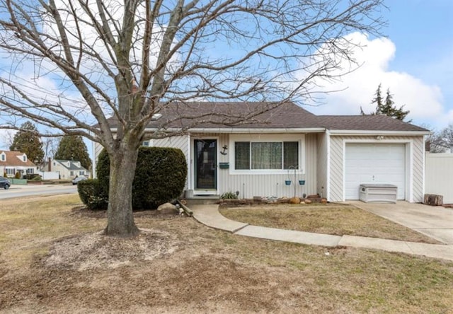 51 Graham St, Farmingdale, NY 11735 - ranch-style house featuring an attached garage, a front yard, and concrete driveway
