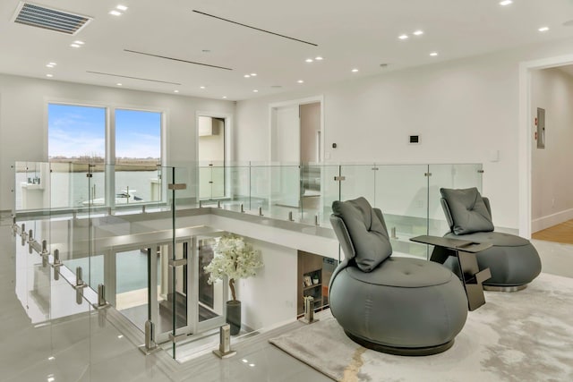 interior space featuring visible vents