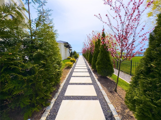 surrounding community featuring fence