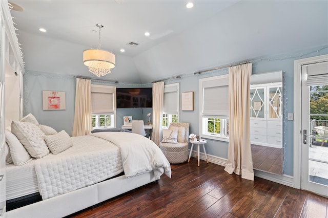 84 S Woods Rd, Woodbury, NY 11797 - bedroom with multiple windows, hardwood / wood-style floors, access to outside, and visible vents