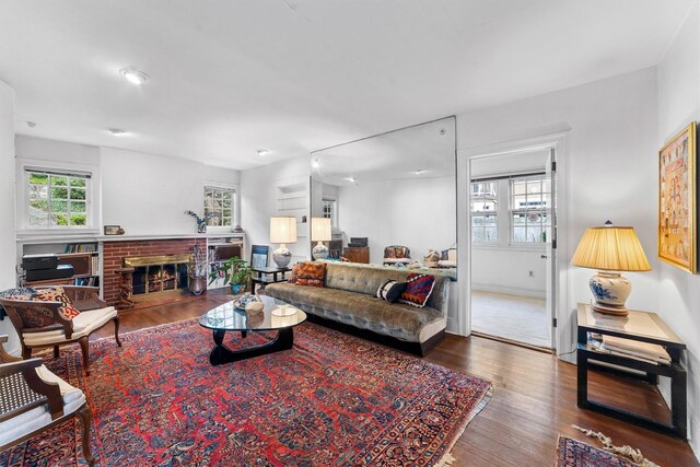 50 Oakland Ave, Tuckahoe, NY 10707 - living area with wood finished floors and a fireplace