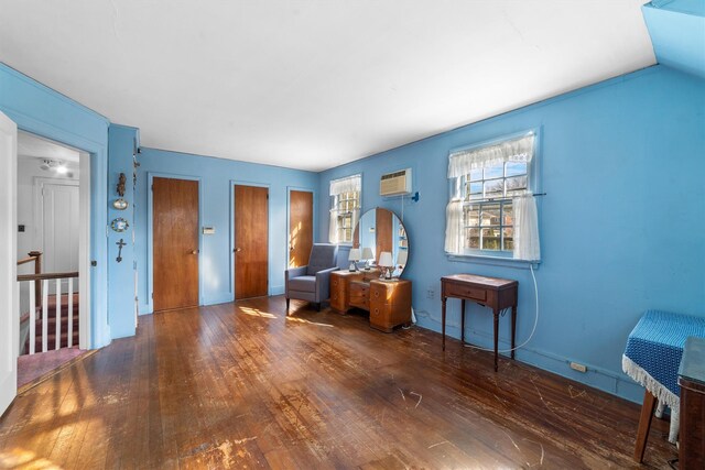 50 Oakland Ave, Tuckahoe, NY 10707 - interior space featuring hardwood / wood-style flooring and a wall unit AC